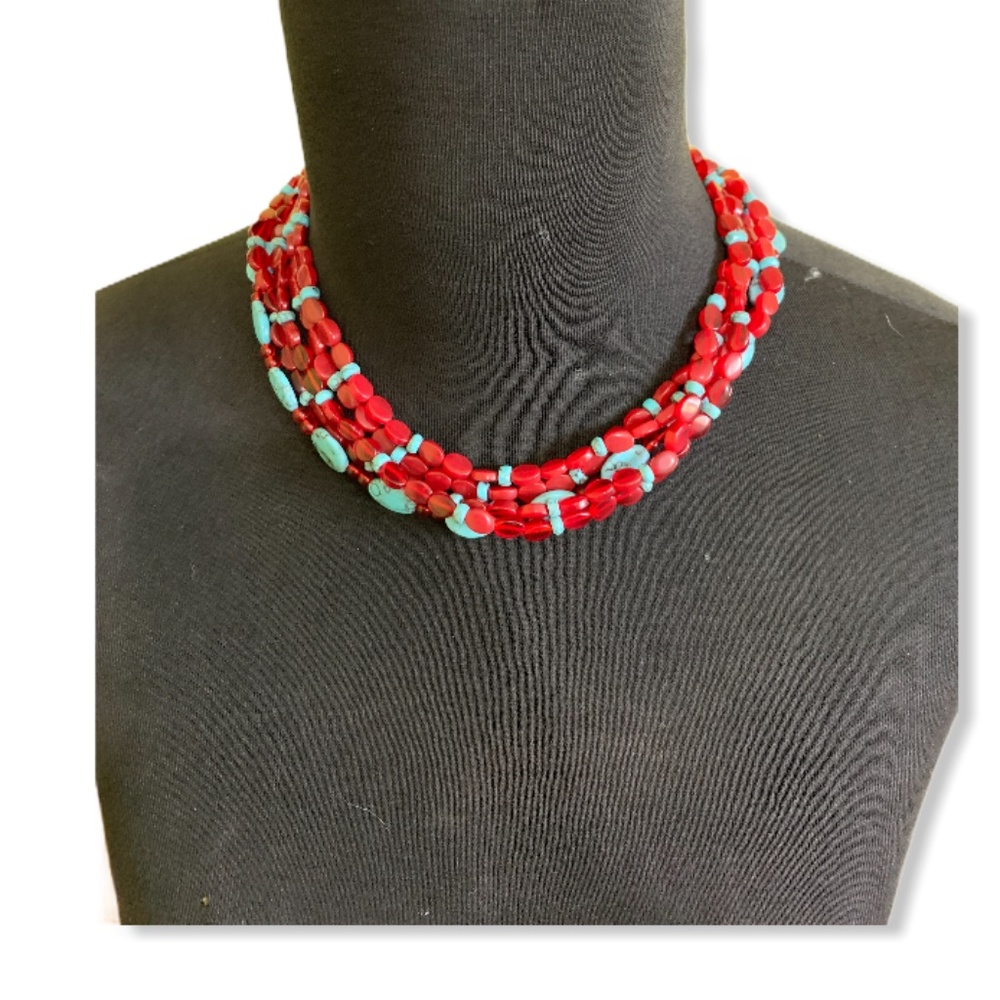 Beaded Necklace Turquoise